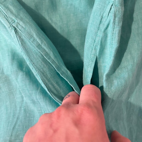 Lands‎ End Linen Tunic Top Oversized Large Beachy Lagenlook Sustainable 19343x - Picture 7 of 13